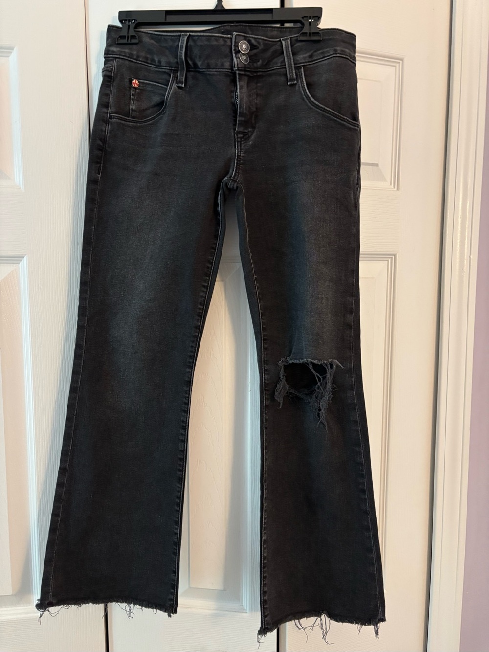Hudson Jeans Black Distressed Flare - Collin style